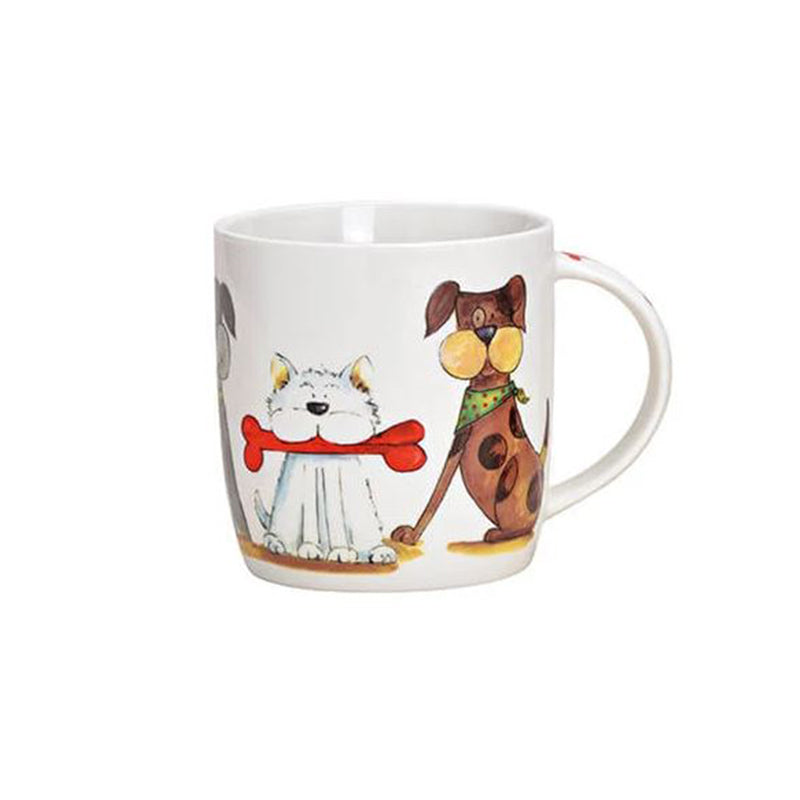 Tasse mit Katze und Hund Dekor